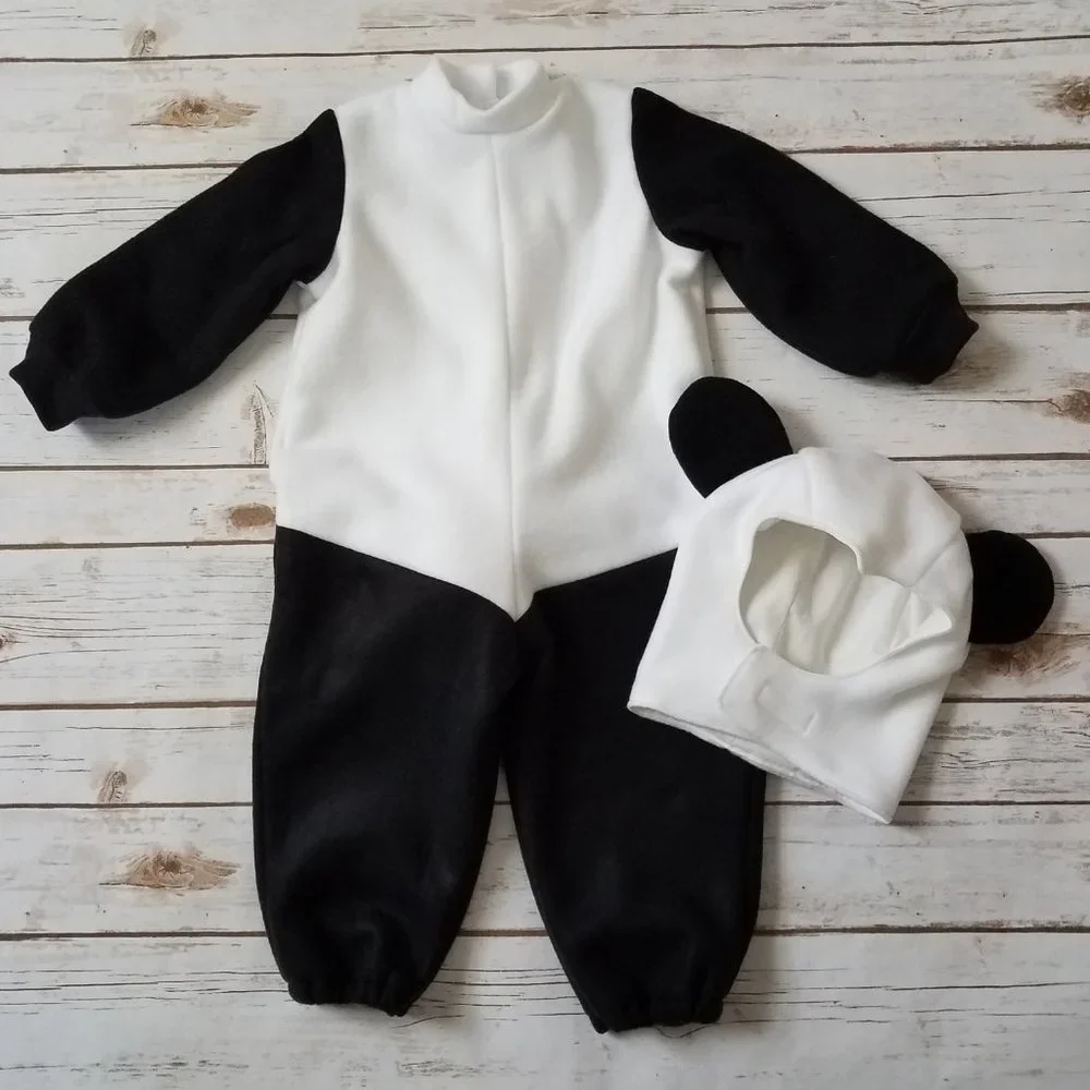Panda Costume Onsie with Hat Baby 12-18 Mos